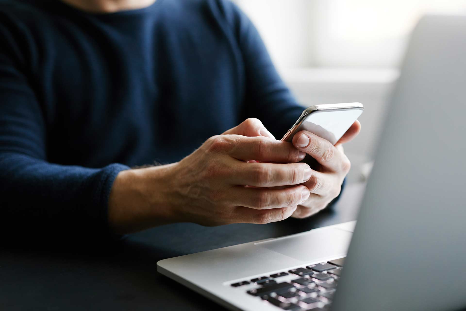 Man holding a phone